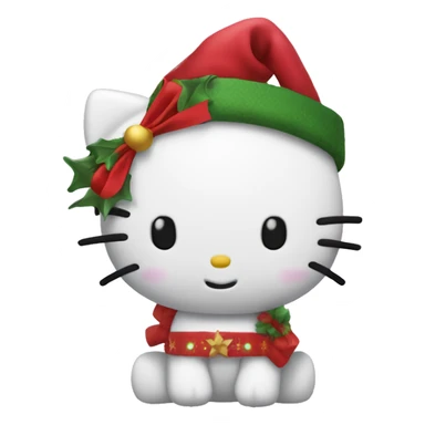 Árvore natal com enfeite Hello kitty  sticker