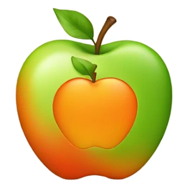 apple logo but with an orange sticker