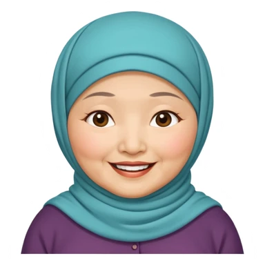 OLD ASIAN WOMAN WITH HIJAB, CHUBBY sticker