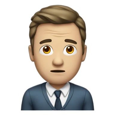 a man in trouble sticker