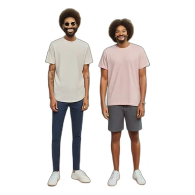 Tall and short friends sticker