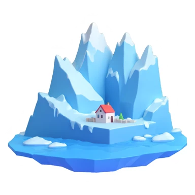 An iceberg, black sticker