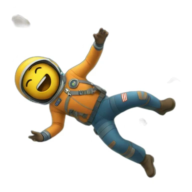 Falling from the sky in the space sticker