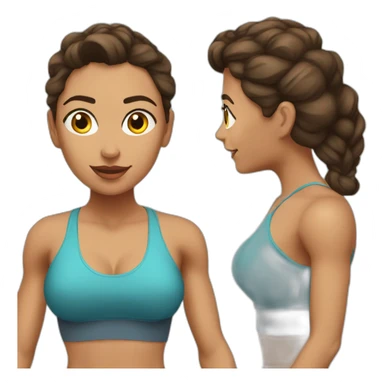 very hot latina with training outfit sticker
