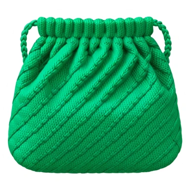 knitted bag green sticker