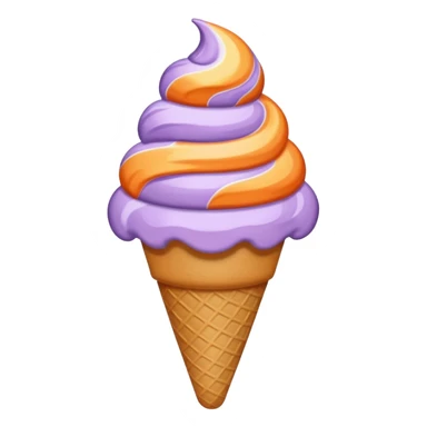 icecream sunset colors Lila and orange sticker