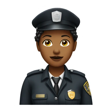 woman security guard sticker