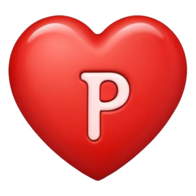 Сердце с буквой Р внутри sticker