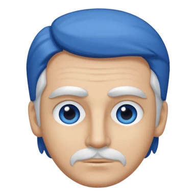 ahora hazme una hombre blanco viejito con el pelo corto y cafe oscuro sticker