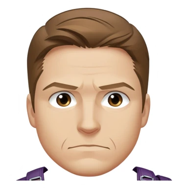 hawkeye clint barton portrait marvel, brown hair from captain america: civil war sticker