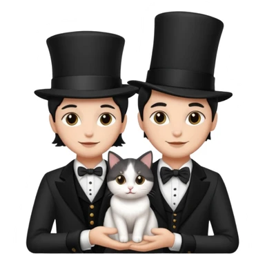 magician couple and th@ClashOfClansShopNo1eir pet cat sticker