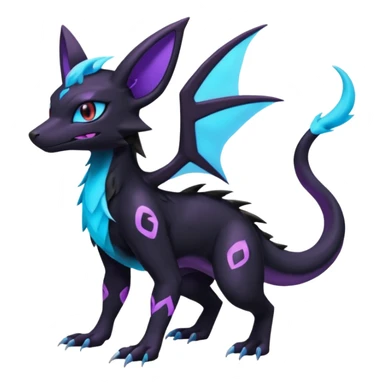 Shiny Salandit-Umbreon-Nargacuga-Noivern-Noibat-Hybrid (Full body) sticker
