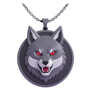 Witcher wolf school medallion with chain sticker