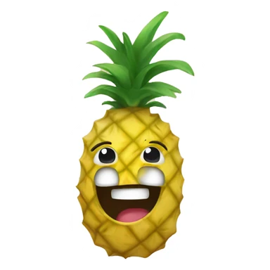 Flipped pineapple sticker