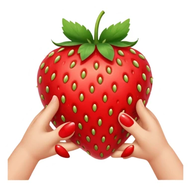 Strawberry with its own hands sticker