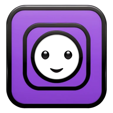 black pixel art vinyl with a purple and white striped middle label, pixel art sticker