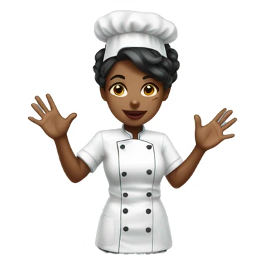 Black girl Chef kiss hand motion sticker