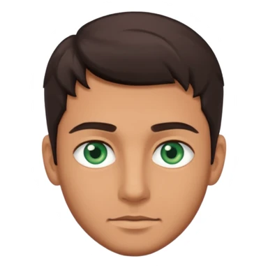 A man with blueish green eyes, dark brown hair  sticker