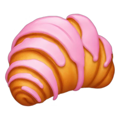 pink croissant with white filling sticker