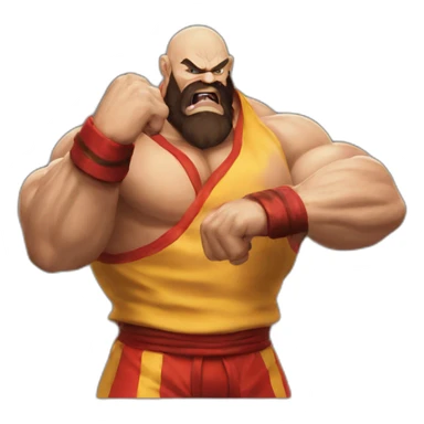 Zangief street fighter salute sticker