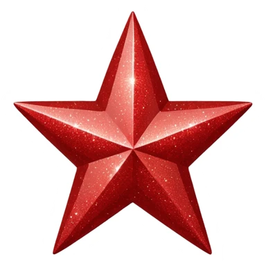 red glitter star sticker