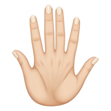 Hand with middle and ring finger crossed forming an M sticker