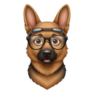 German shepherd wearing cool glasses sticker