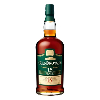 GlenDronach 15-Year-Old Revival fat bottle, single bottle sticker