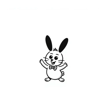A cute and funny rabbit sticker