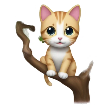 CUTE CAT IN THE TREE sticker