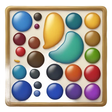 elegant painting palette sticker