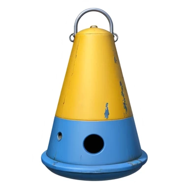blue and yellow buoy sticker
