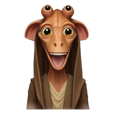 Jar Jar Binks smile sticker