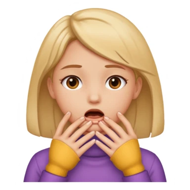 Girl with hands on her throat  sticker