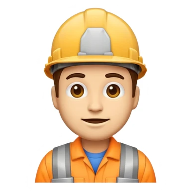 construction worker emoji, freaky sticker