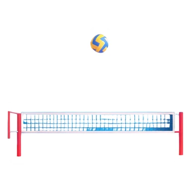 volleyball hall, 3D emoji style sticker
