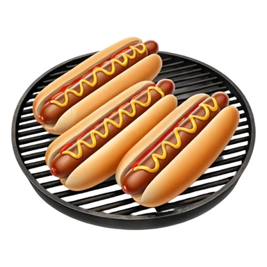 bbq hot dogs on grill sticker