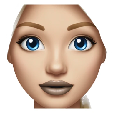 Realistic victoria secret model blonde blue eyes  sticker