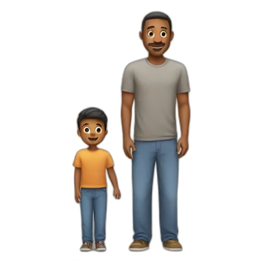 dad with kid sticker