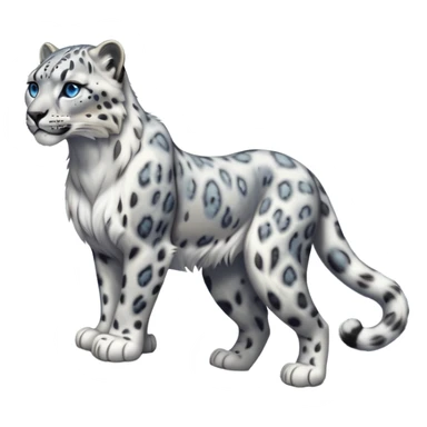 cinematic-snow-leopard-realistic-full-body-standing-emoji,-muscular-yet-graceful-body-balanced-on-rocky-cliffs,-long-fluffy-tail-swirling-behind,-head-tilted-dramatically,-thick-ghostly-white-fur-speckled-with-black-rosettes,-piercing-icy-blue-eyes,-simplified-yet-realistic-focused-features,-highly-detailed,-glowing-with-an-almost-sarcastic-glow sticker