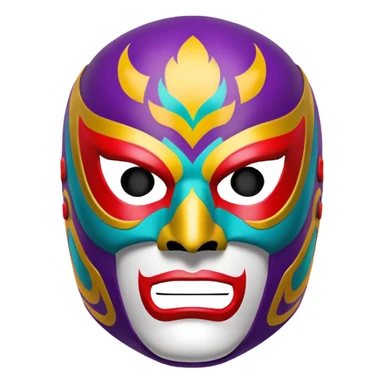 colorful sinister luchador mask with menacing expression sticker