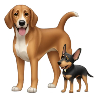 coonhound and German shepherd mix dog walking sticker