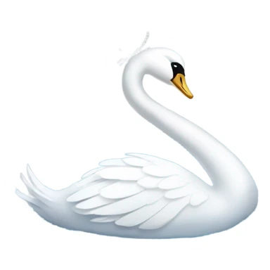 Swan and sparkling  sticker