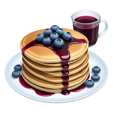 Blueberry pancakes  Burgundy sticker