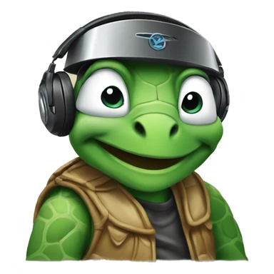 DJ turtle ￼ sticker