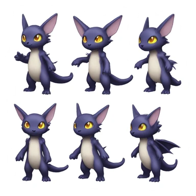 cute cool edgy sharp eldritch ethereal Digimon-Fakemon-animal full body sticker