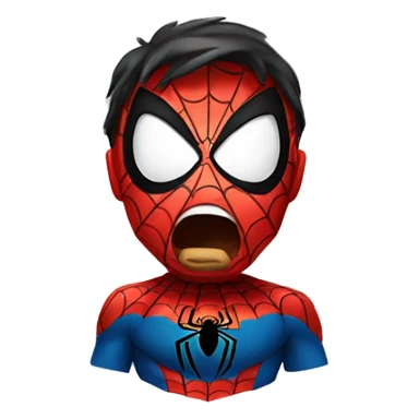 angry spiderman emoji sticker