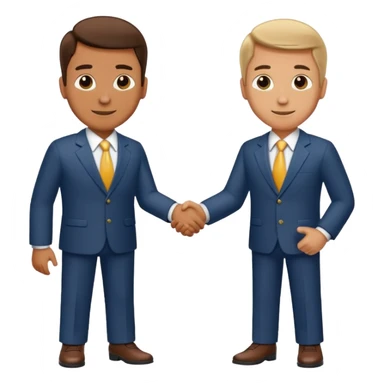 two men in business attire shaking hands sticker