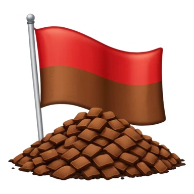 Make a Indonesian flag with poop in the middle sticker