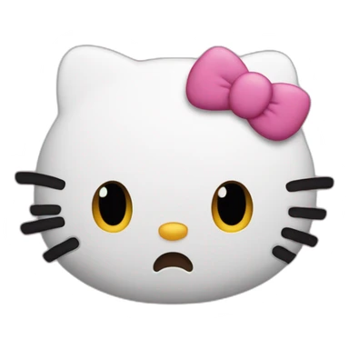 Hello kitty sad tear running down sticker